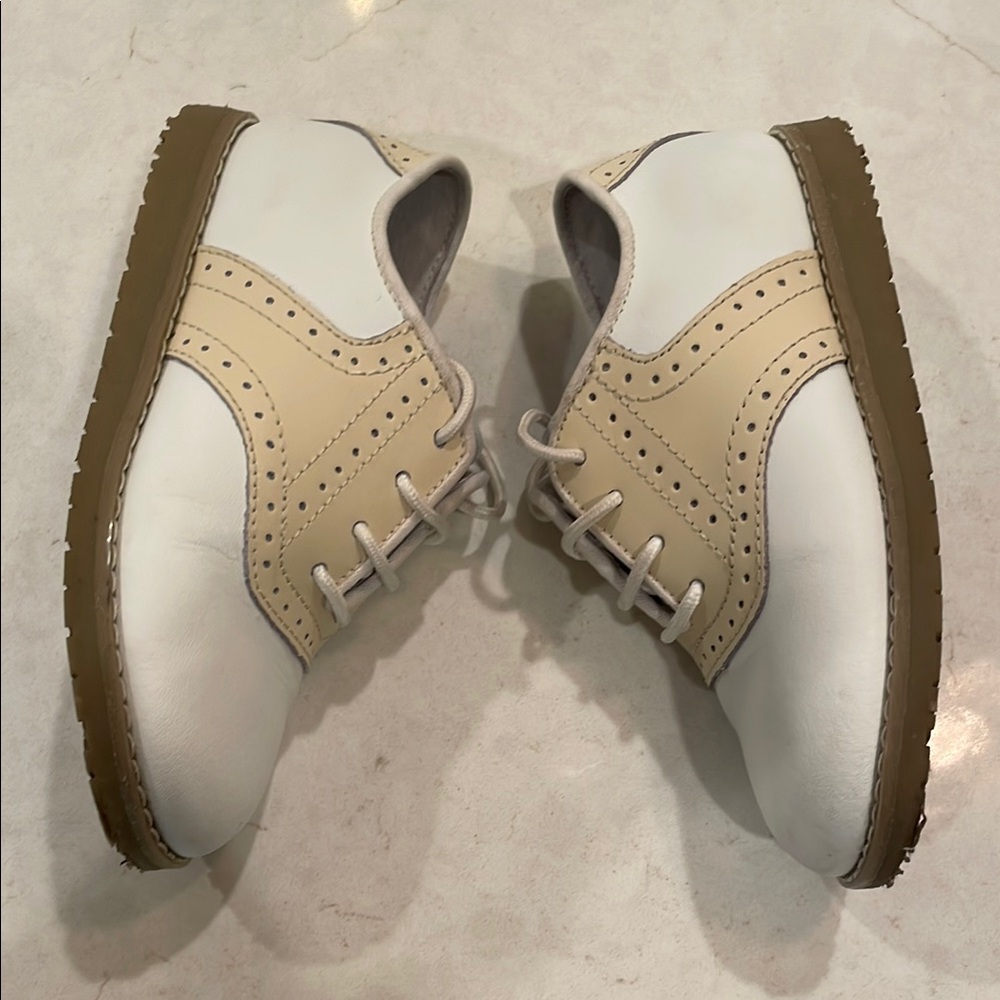 L’Amour Luke Beige and White Oxford Shoes